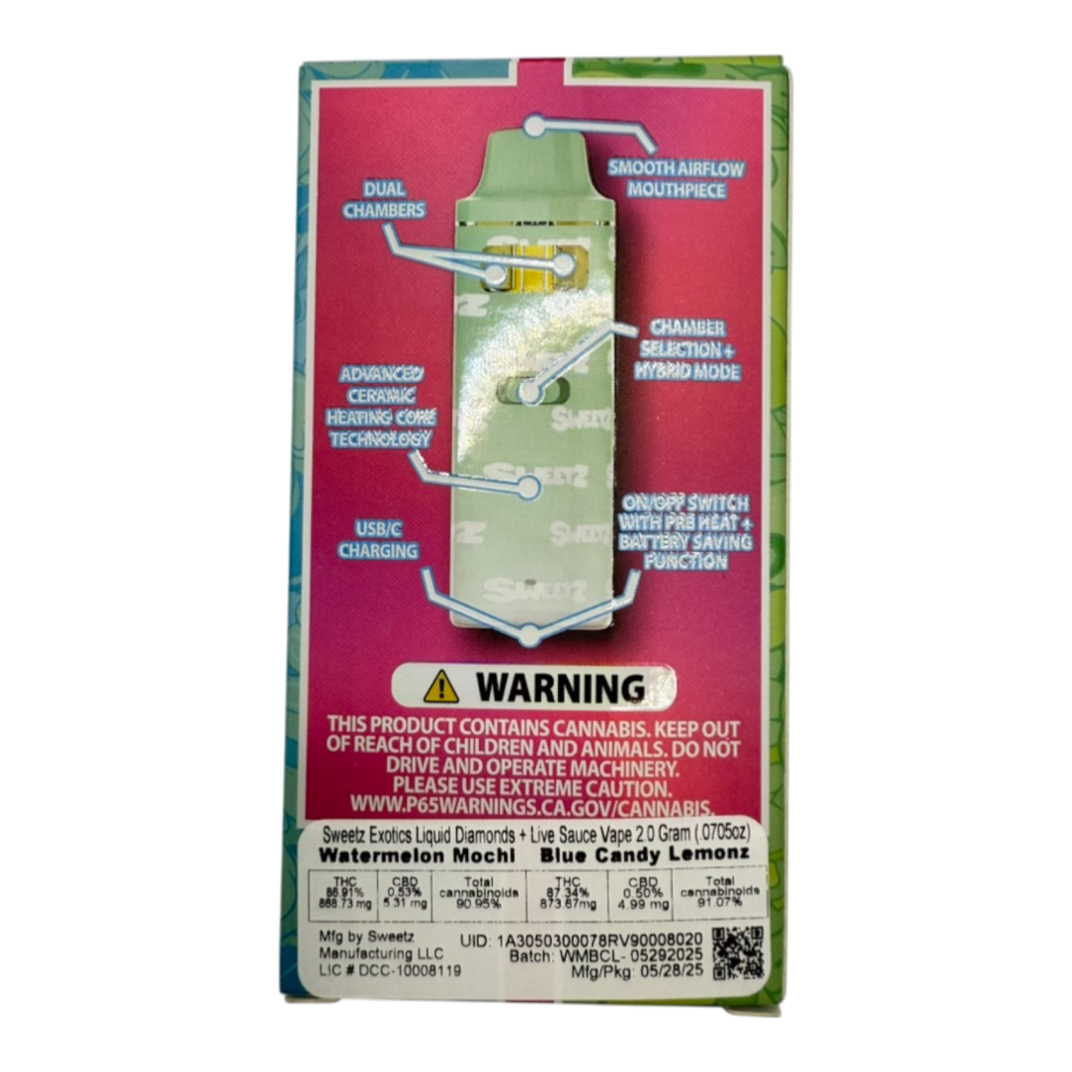 Sweetz – 2g Half & Half Disposable Vapes – Box of 50 - Image 18