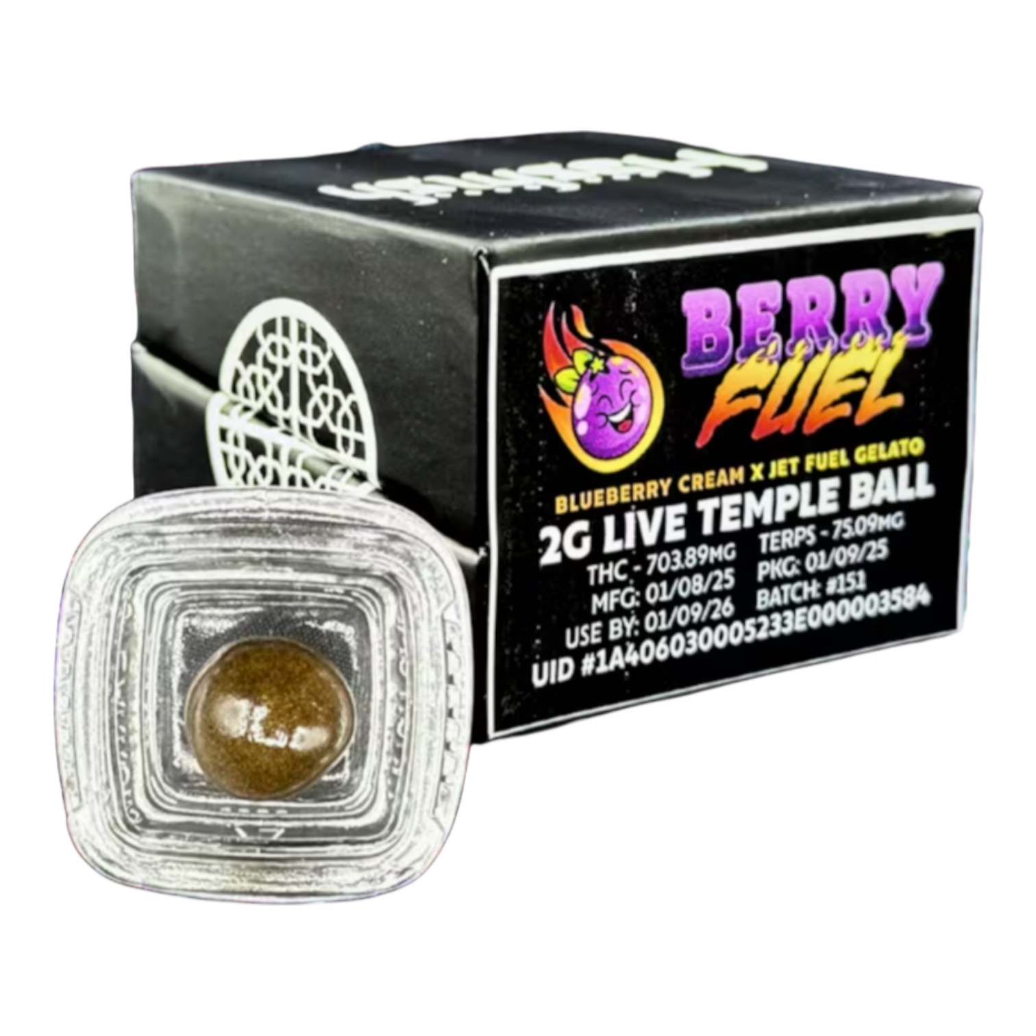 Hashish – “Black Box” Temple Ball Hash – 2g